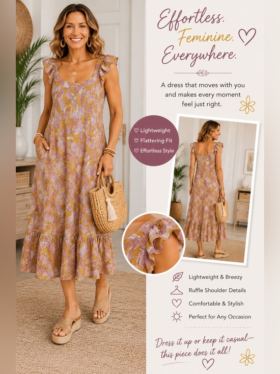 Knox Rose Dresses & Skirts - Knox Rose Pink & Yellow Floral Maxi Dress M